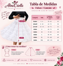 Falso folklorico BLANCO, 4 capas