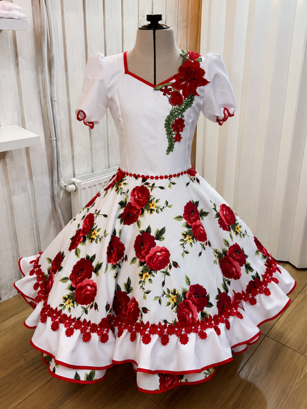 Vestido de china huasa exclusivo juvenil (12/14)
