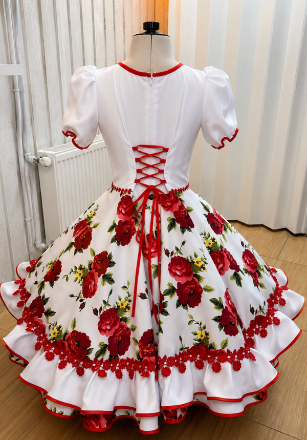 Vestido de china huasa exclusivo juvenil (12/14)