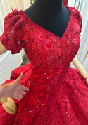 Vestido de Gala Folklorico Rojo