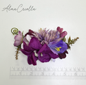 Tocado con pinza Lilium fucsia lila