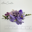 Tocado con pinza Lilium morado lila