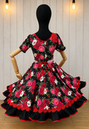Vestido de china huasa , Sofia rojo fucsia
