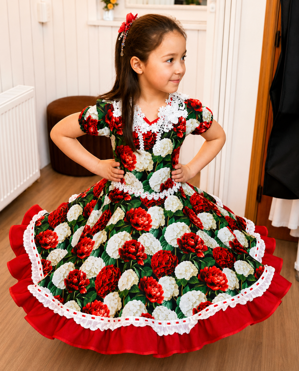 Vestido de CHina Huasa IGNACIA ALGODON infantil