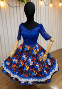 Vestido de Fantasia Gala azul 02 (elasticado)