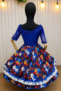 Vestido de Fantasia Gala azul 02 (elasticado)