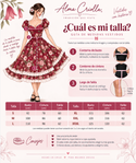 Vestido de china huasa , fantasia azul sofia floral