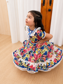 Vestido de china huasa Sarga escote pasacinta