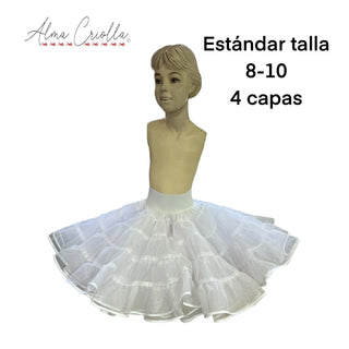 Falso infantil 4 capas estándar talla 8-10