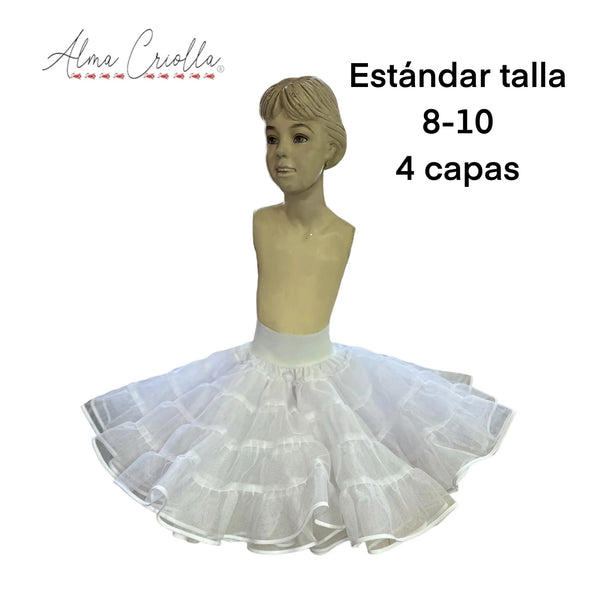 Falso infantil 4 capas estándar talla 8-10