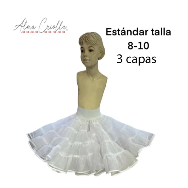 Falso infantil estándar 3 capas talla 8-10