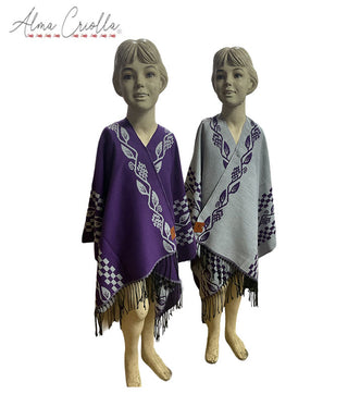 Ruana  INFANTIL folklorica Mordada