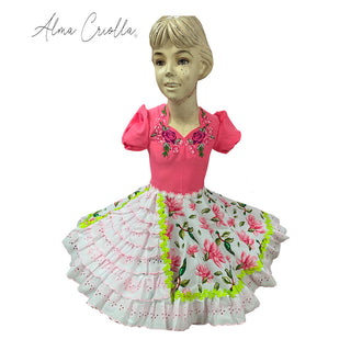 vestido de china huasa talla 6 corralero bordado