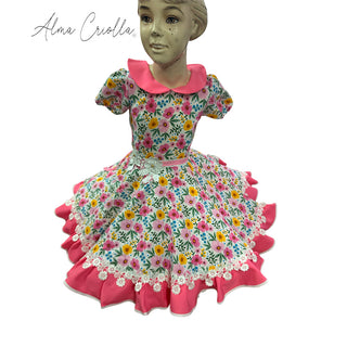 vestido china huasa talla 6 cuello bebe