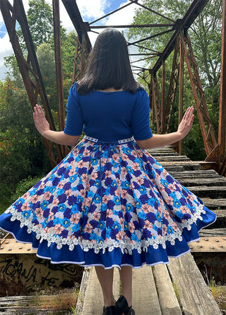 vestido de china huasa Elasticado ESCOTE CRISTALES