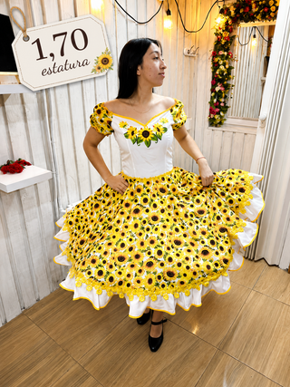 Vestido China huasa, maravilla blanco 1,70