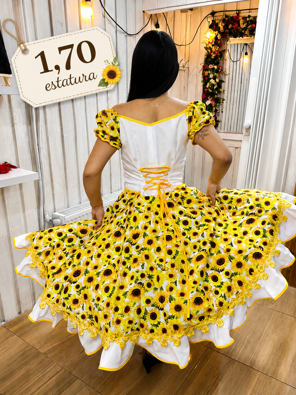 Vestido China huasa, maravilla blanco 1,70