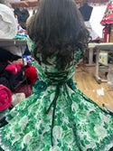 Vestido China huasa, verde mariposa