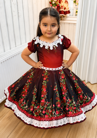 Vestido de china huasa degrade infantil