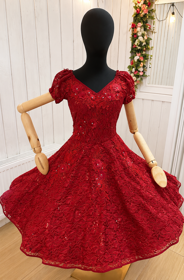 Vestido de Gala Folklorico Rojo