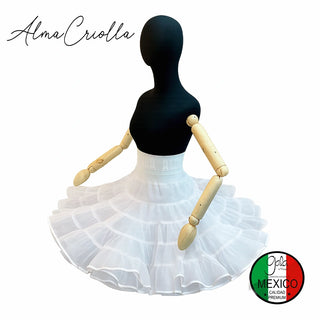 Falso can can gala mexicano 6 capas talla S