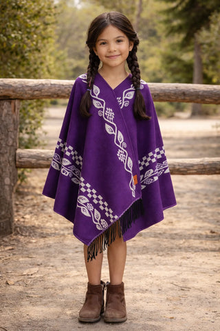 Ruana  INFANTIL folklorica Mordada