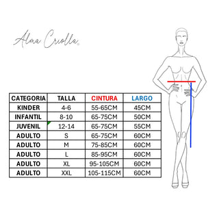 Falso can can gala mexicano 5 capas