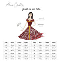 Vestido gala folklorica encaje talla 38