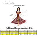 Vestido China huasa, turquesa Sofía 1,70