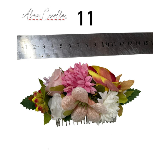 Tocado cuequero rosado chispita