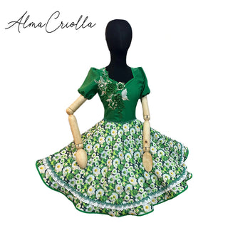 Vestido de china huasa derde cata exclusivo talla 38