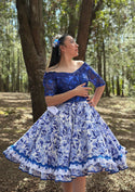 Vestido de china huasa Azul Fantasia