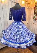 Vestido de china huasa Azul Fantasia