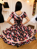 Vestido de china huasa 100% floral