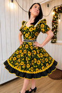 Vestido de china huasa Mariposa Amarillo