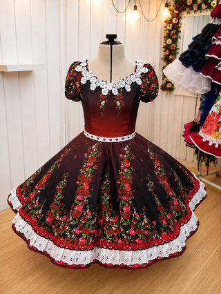 Vestido de china huasa degrade infantil