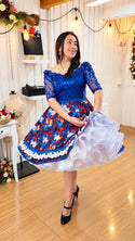 Vestido de Fantasia Gala azul 02 (elasticado)