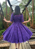 Vestido gala folklorica encaje morado